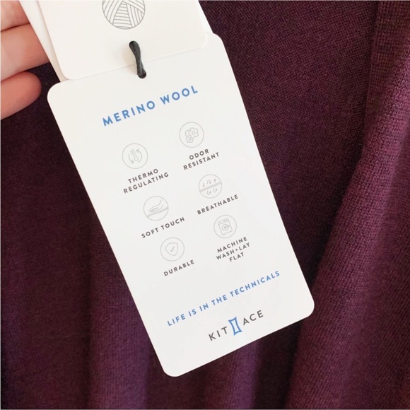 Kit Ace Long Haul Merino Wool Plum Cardigan - Picture 13 of 13
